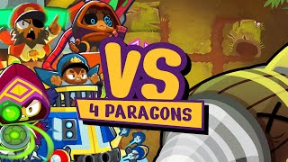 BTD6 Dreadbloon Boss Event vs 4 Paragons on Logs Map [upl. by Newman]