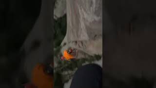 Big rock climbing fall Follow for more rockclimbing [upl. by Harihat]