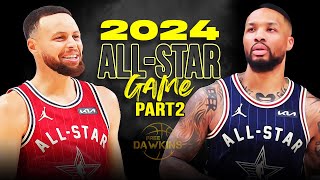 NBA 2024 AllStar Game Full Highlights  East vs West  Part2  FreeDawkins [upl. by Enyalb]