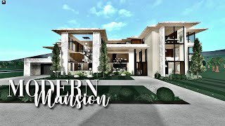 Bloxburg Modern Mega 3 Story Mansion  No Large Plot  Realistic House Build [upl. by Adi]