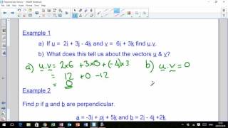 LHS Higher Mathematics  Vectors 9  Perpendicular Vectors [upl. by Liuqa338]