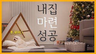 강아지 집 만들기  크리스마스  Toto finally buys his first house  WLO Wood dog house  내돈내산내집 [upl. by Roselin]