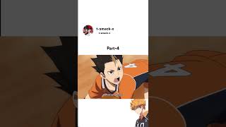 Dumpster Battle part 4  haikyuu  karasuno vs nekoma haikyuu nekoma shorts anime [upl. by Ainaled358]