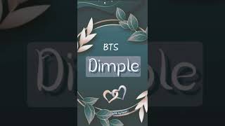 lyrics  Dimple BTS [upl. by Lidaa430]