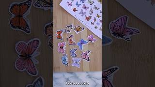 CÓMO HACER STICKERS 🦋PEGATINAS CON DIBUJOS DE MARIPOSAS para IMPRIMIR y COLOREAR 🌈PAPELERÍA diy [upl. by Toy]