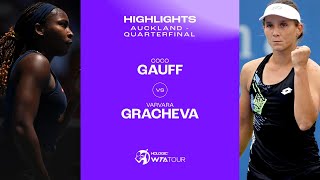 Coco Gauff vs Varvara Gracheva  2024 Auckland Quarterfinal  WTA Match Highlights [upl. by Ennair]