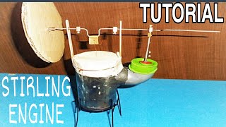 stirling engine homemade tutorial [upl. by Wahs]