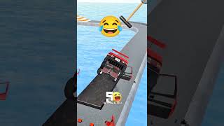 CAR Crash Short shorts funnyshorts cartoon car 5starfun bus buscrash carcrashgame [upl. by Cram453]