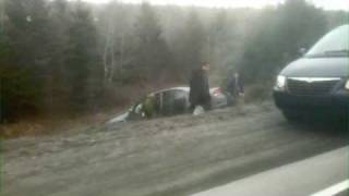 Accident on HWY 101 Sackville [upl. by Ylrebmit]