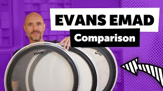 Evans EMAD Bass Drum Heads Comparison  Sound Demo [upl. by Robin164]