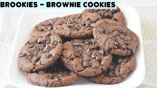 Eggless Brookies  Brownie Cookies Recipe  बिना अंडे की ब्राउनी वाली कूकीज  Magic of Indian Rasoi [upl. by Treacy]