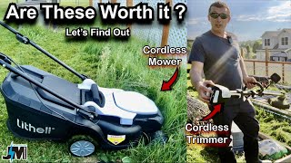 Litheli U20 battery powered mower and trimmer review  How much can I cut [upl. by Eniwtna]