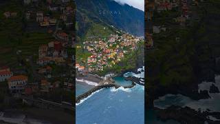 📍Seixal  framed by dramatic cliffs and lush greenery madeira madeiraisland madeiraportugal [upl. by Leasa]