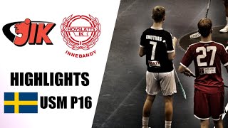 Highlights USM P16 Jönköping  Hovslätt InnebandyFloorball [upl. by Pfaff]