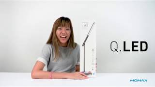 MOMAX  QLED Desk Lamp with Wireless Charging Base  Unboxing HK [upl. by Oirazan184]