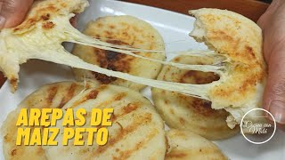 AREPAS DE MAÍZ PETO RELLENAS  Como hacer arepas de peto [upl. by Nemaj101]