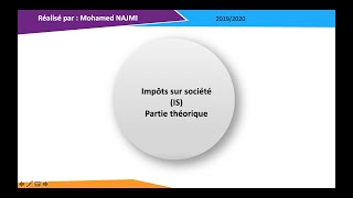 Séance 6 Limpôt sur les sociétés partie théorique [upl. by Avan]