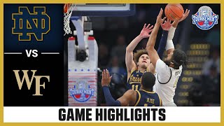 Notre Dame vs Wake Forest Game Highlights  2024 ACC Men’s Basketball Tournament [upl. by Ykceb]