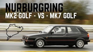 Nurburgring  Mk2 Golf GTI 8v  VS  Mk7 Golf GTI [upl. by Einobe571]