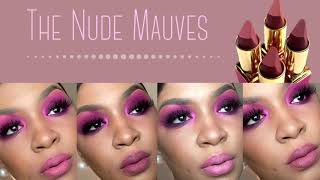 NEW Nude Mauve Lipsticks l Juvia’s Place Nude Collection I The Berries Mini Palette Tutorial [upl. by Lunseth]