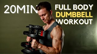 DUMBBELL WORKOUT  Full body 20min [upl. by Eledoya]