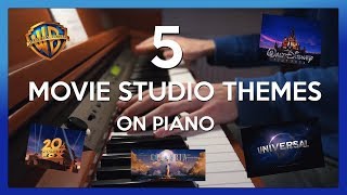 5 Movie Studio Intro Themes ON PIANO [upl. by Saxet731]