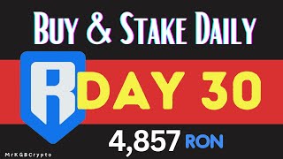 RONIN TOKEN Ron Token Daily Buys amp Staking Journeys  DAY 30 [upl. by Ailama]