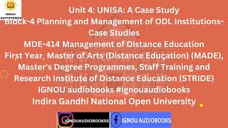 UNISA A Case Study Unit 4 Block4 MDE 414 1ST YR MADE STRIDE ignou ignouassignment openschool [upl. by Catlaina904]