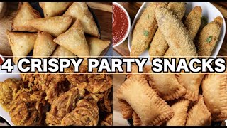 4 Must Try Crispy Veg Party Starter Snacks Recipes  4 Evening Tea Time Snack Recipes [upl. by Ymmak622]