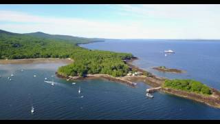 Camden Maine Harbor Tour Raw Drone Footage [upl. by Kira]