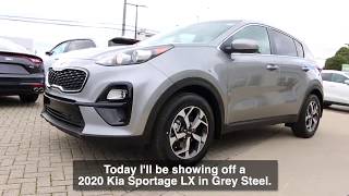 2020 Kia Sportage LX Grey Steel  Walkaround [upl. by Nicholl]