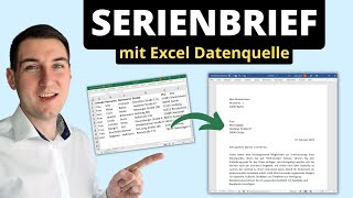 Word Serienbrief erstellen in 1 Minute  Excel Datenquelle mit Anrede Seriendruck [upl. by Henriette599]