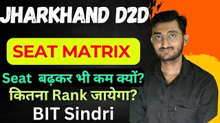 Jharkhand D2D Seat Matrix 2024  BIT Sindri [upl. by Ellahcim]