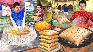 Pillow Egg Milk Paratha Street Food Deaf and Dumb Man Cooking Hindi Kahaniya Hindi Moral Stories [upl. by Mcgurn172]