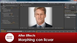 After Effects 150 Morphing de rostros con Licuar [upl. by Ennaharas]