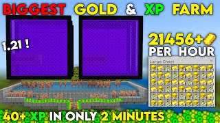 SUPER FAST 121 AUTOMATIC GOLD amp XP FARM TUTORIAL in Minecraft Bedrock MCPEXboxPC [upl. by Attirehs7]