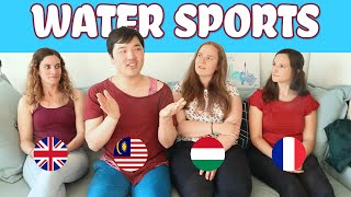 Language Variations  Water Sports in English Malay Hungarian and French [upl. by Ahtelat636]