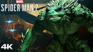 SpiderMan 2  LIZARD Boss Fight 4K 60FPS Ultra HD [upl. by Nwahsauq777]