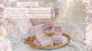 Jeulia 10th Anniversary Sale ASMR MYSTERY BOX JEWELLERY HAUL NAIL TAPPING SOFT SPOKEN PINK [upl. by Ahsinnor]