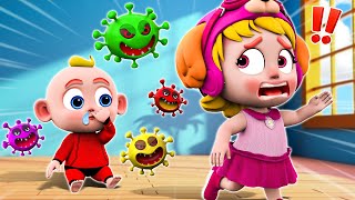 Healthy Habits Song  Dont Pick Your Nose👃 Police Girl Chase Thief More Nursery Rhymes amp Kids Songs [upl. by Eimerej]