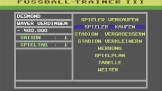 C64 Games Fussballmanager [upl. by Wilber848]