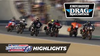 MotoAmerica Drag Specialties King of the Baggers Race Highlights at Laguna Seca 2020 [upl. by Mcgruter201]