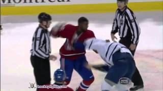 Joffrey Lupul vs PK Subban Feb 12 2011 [upl. by Gratianna]