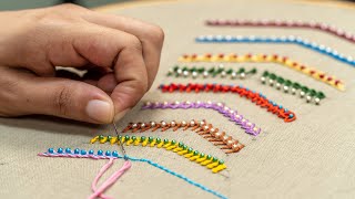 10 Unique Stitches with Beads Hand Embroidery Ideas [upl. by Joshia]