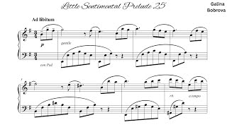 Galina Bobrova «Little Sentimental Prelude 25» for piano [upl. by Villiers]