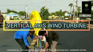 Vertical axis wind turbine SIH hardware project by PVPSIT students sih PVP Siddhartha Vijayawada [upl. by Summer]