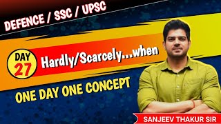 DAY27 English concept  HardlyScarcelywhen by Sanjeev thakur sirenglish [upl. by Ecadnarb297]