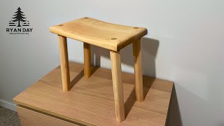 How I Make a Stool With Curved Seat and Through Tenons [upl. by Alric649]