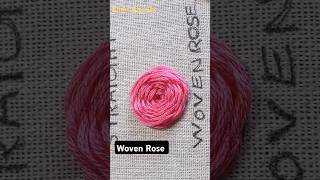 How to do Woven Rose Stitch handembrodery [upl. by Norreht]