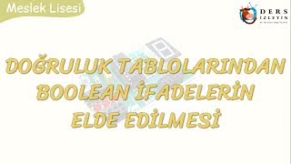 DOĞRULUK TABLOLARINDAN BOOLEAN İFADELERİN ELDE EDİLMESİ [upl. by Oicnaneb]